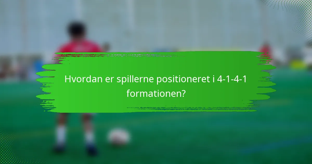 Hvordan er spillerne positioneret i 4-1-4-1 formationen?